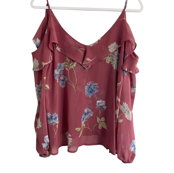 Soprano Cold Shoulder Floral Blouse (size M) - Picture 3 of 6